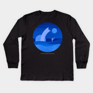 Minimalist Arrakis, Blue Moons Kids Long Sleeve T-Shirt